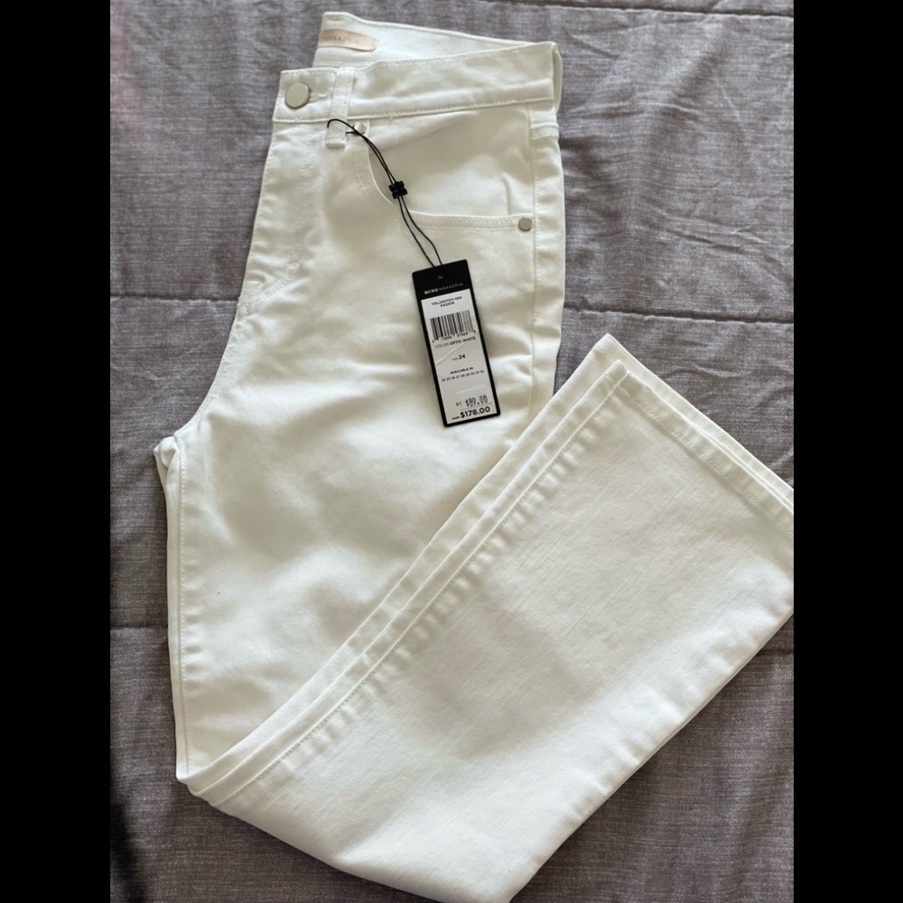 BCBG Max Azria white jeans